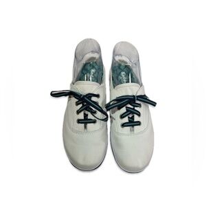Keds Sport Mule White Canvas Sneakers Women’s Size 8 Slide In Blue & Green Laces